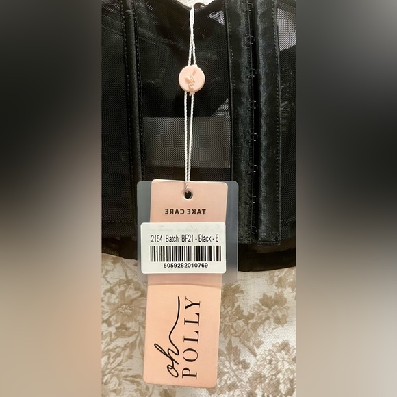 Oh Polly Black Sheer Bustier BNWT! - Picture 13 of 16